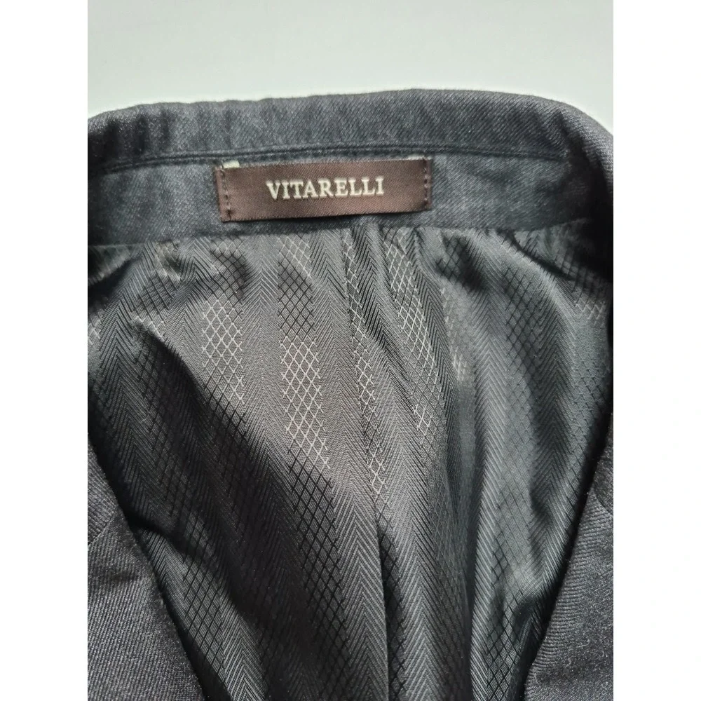 Vitarelli Mens Sports Coat 38R Gray Italy 2 Button Single Breasted Jacket